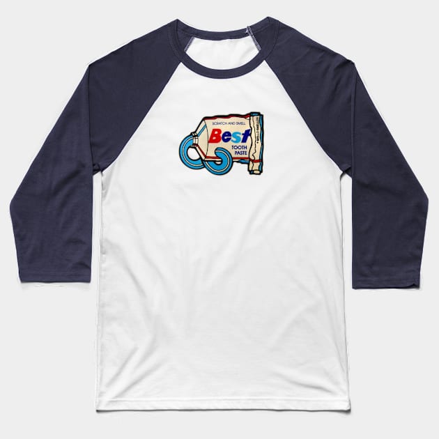 best tooth paste vintage Baseball T-Shirt by spaghettis